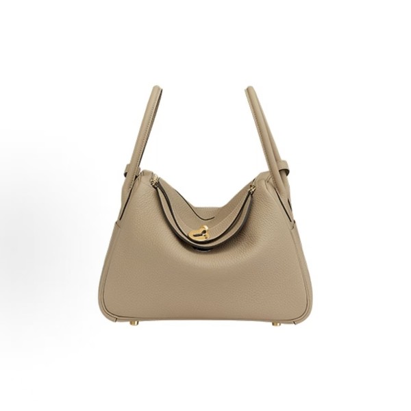 HERMES Lindy 26 Gold buckle handbag, regular 26 women\'s style S2 beige